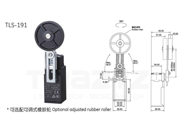 Litost Limit Switch CLS191 1NO1NC AC 250 VoltDC 220 Volt 6 Amp Elevator Limit Switch For Machine Tools 240 Volt AC Match Buy - Image 5