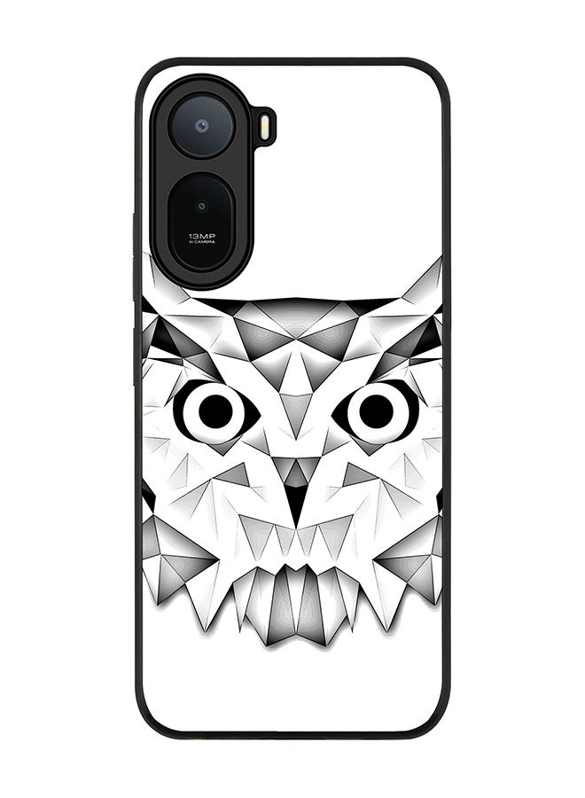 Stylizedd Rugged Case for Xiaomi Redmi A7 Pro 4G / Poco C81 / Poco C81 Pro / Poco C85x 5G- Slim Fit Hybrid Rubber Cover Poly Owl