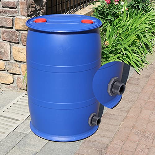 Tnuocke 4PCS PVC Bulkhead Fitting 3/4 Inch with Plugs,water Pipe Connector,(21-38mm) Hose Clamps Kit,Water Tank Connector Adapter,Thru-Bulk Pipe Fitting for Rain Barrels,Water Tanks,Pools(Grey) H-07 - Image 5