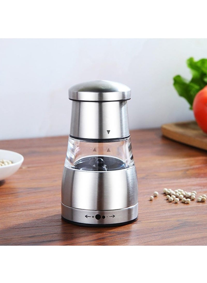Hihonor Salt and Pepper Grinder Set,Manual Spice Salt And Pepper Grinder Set Stainless Steel Pepper Mills Kitchen Accessories Cooking Tool, Short  - Image 1