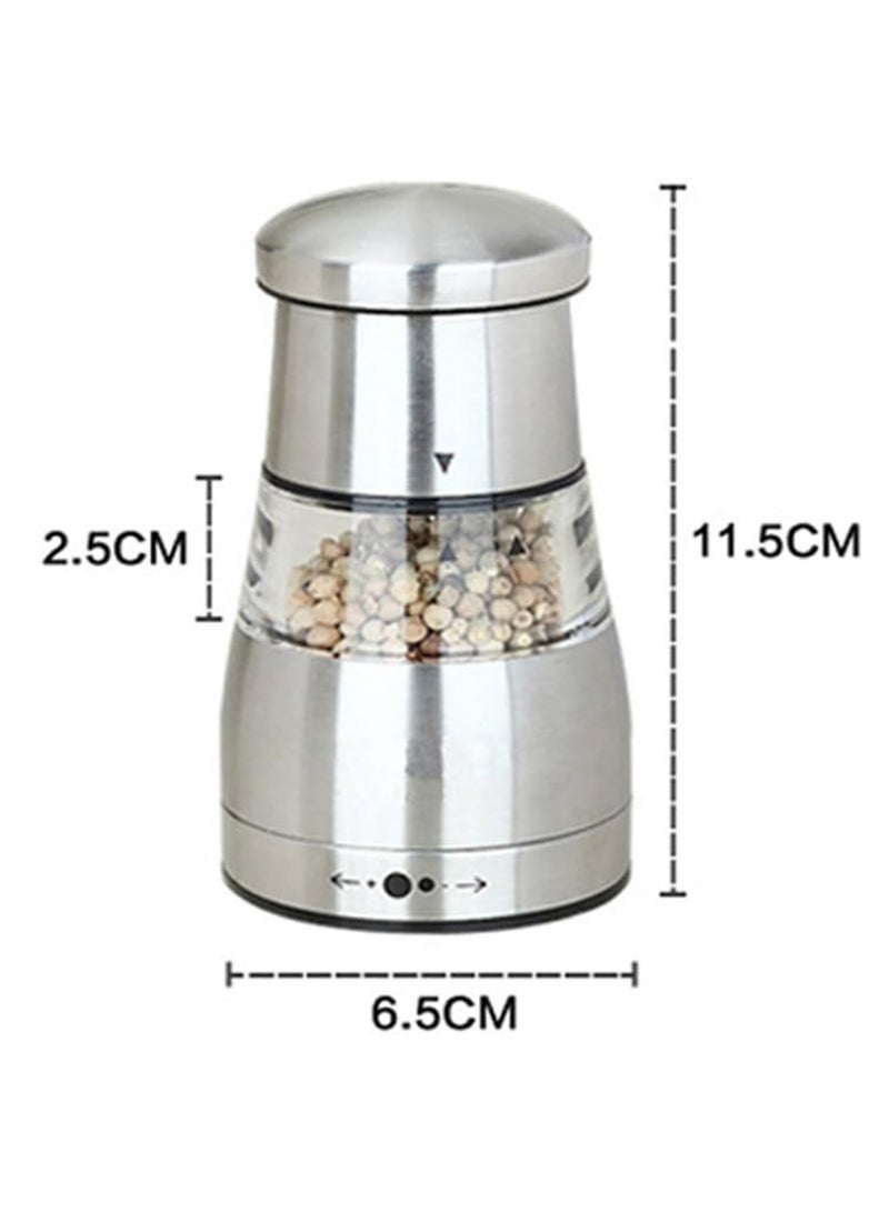 Hihonor Salt and Pepper Grinder Set,Manual Spice Salt And Pepper Grinder Set Stainless Steel Pepper Mills Kitchen Accessories Cooking Tool, Short  - Image 3