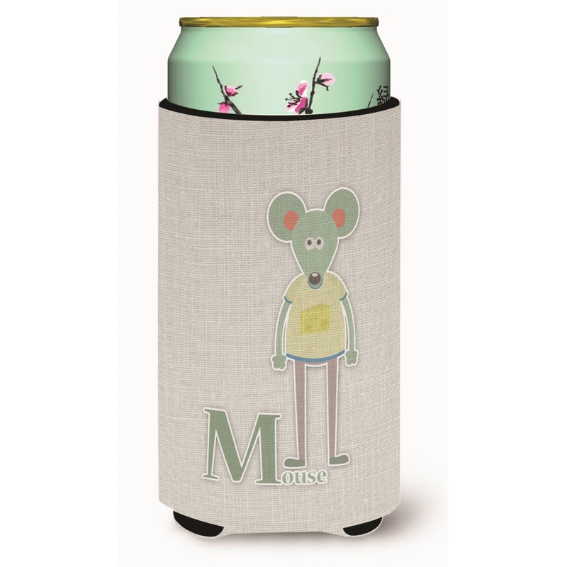 Caroline's Treasures ""Caroline's Treasures Alphabet M For Mouse Tall Boy Beverage Insulator Hugger  Multicolor"" 