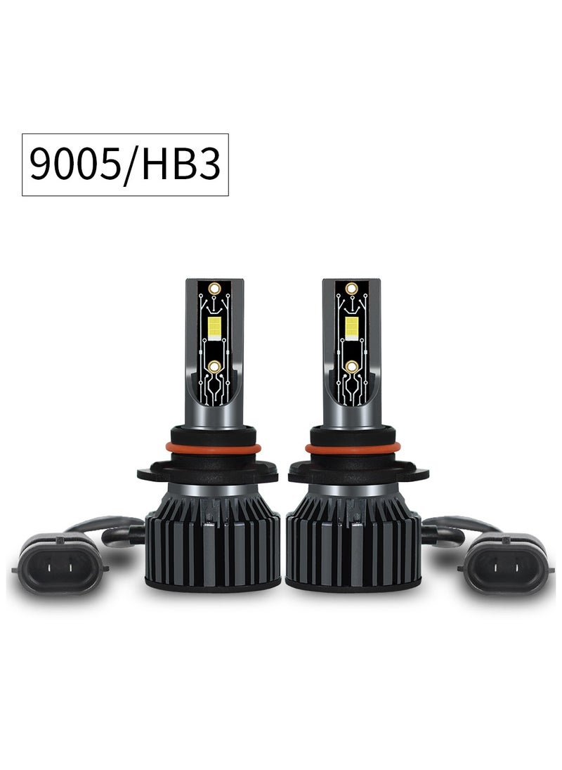 LEFAFA 9005/HB3 LED Headlight Bulb,  16000LM 6000K High Low Beam Halogen Replacement LED Bulbs Cool White, 9005 HB3 Car Fog Lights Cool Fan Fog Bulb, Plug and Play, Pack of 2  - Image 1