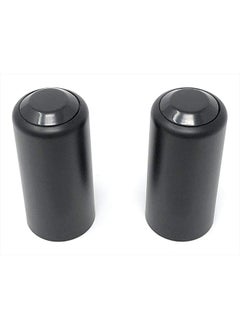 jp 2 PCS Replacement Mic Battery Screw on Cap/Cover/Cup for Shure PGX/SLX Wireless (Black)  - Image 2