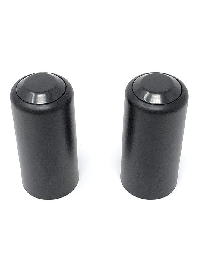 jp 2 PCS Replacement Mic Battery Screw on Cap/Cover/Cup for Shure PGX/SLX Wireless (Black)  - Image 2