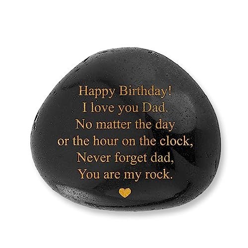 VELENTI Dad Birthday Gifts Decorative Stones  You are My Rock Engraved Decorative Accessories  Heartwarming Birthday Gift for Dad  Happy Birthday Dads Gift from Son Daughter