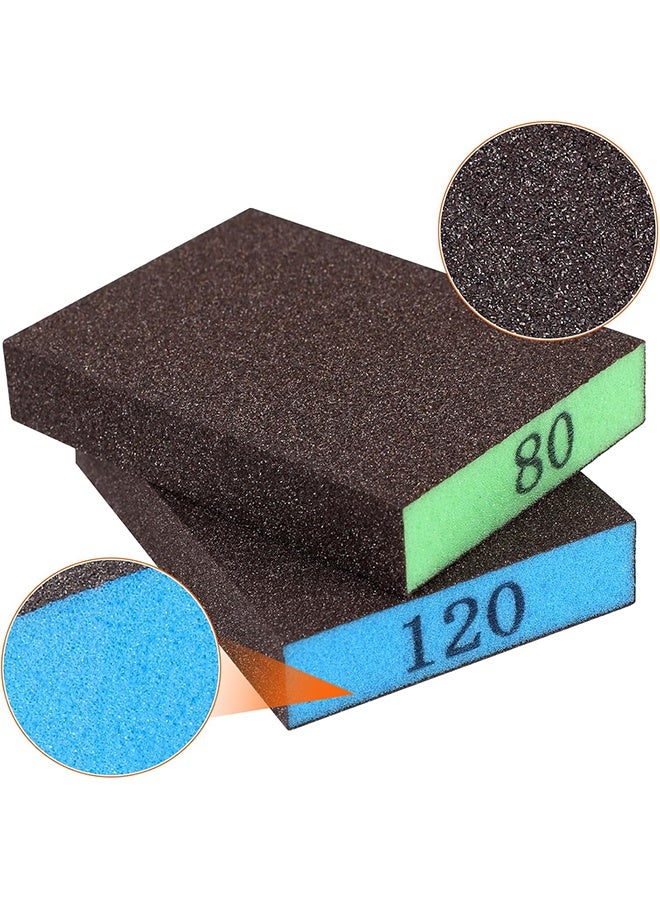 4-Pack Sandpaper Block, Four Grits Per Pack 60/80/120/220, Washable and Reusable Handmade Sanding Sponge, Drywall Sandpaper Blocks for Wooden Drywall Sheetrock and Metal Glazing - Image 5