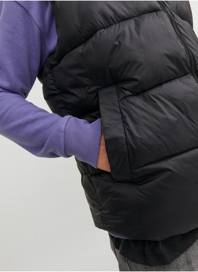 JACK & JONES - Solid Padded Zip Up Body Warmer - Image 1