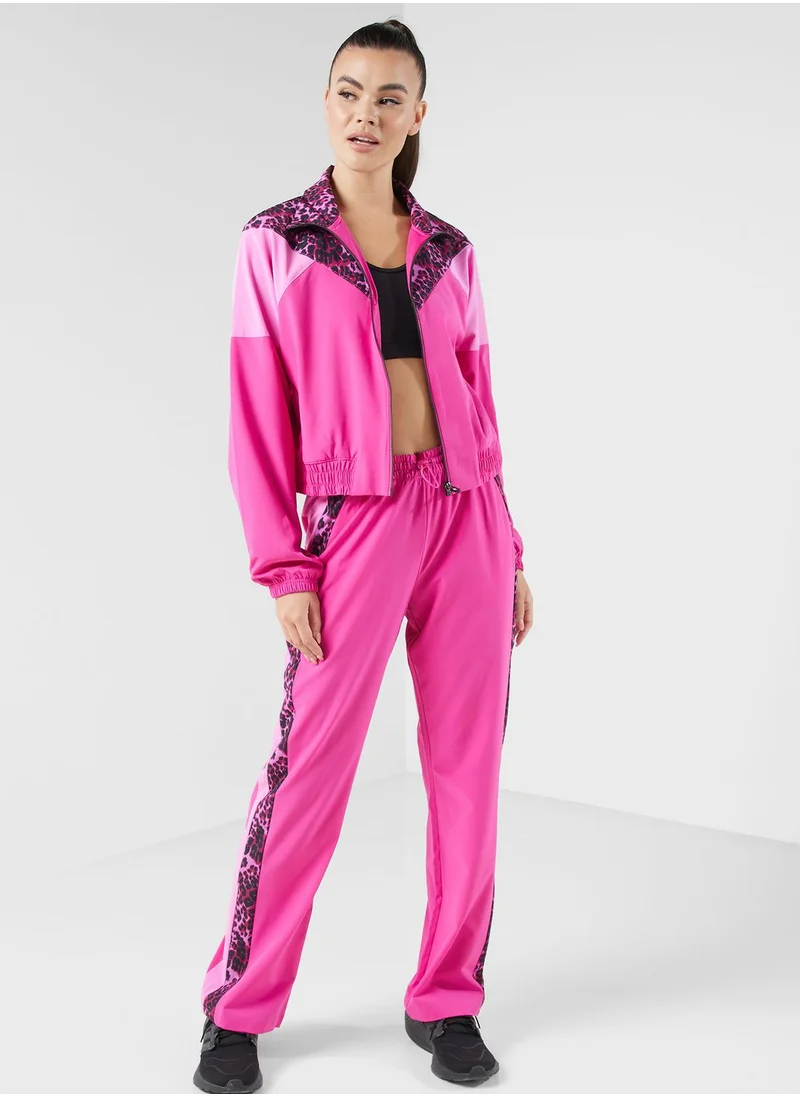 SKECHERS Skechweave Dvf Lined Cheetah Print Track Pant