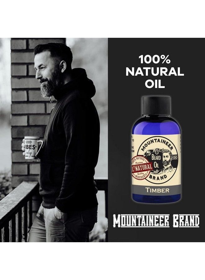 mountaineer brand Beard Oil Natural Beard Oil For Men Conditions Softens Hydrates Hair Soothes Dry Itchy Skin Beard Oil Growth For Men Grooming Beard Maintenance Treatment Wv Timber 2Oz  - Image 4