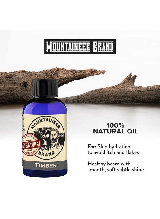 mountaineer brand Beard Oil Natural Beard Oil For Men Conditions Softens Hydrates Hair Soothes Dry Itchy Skin Beard Oil Growth For Men Grooming Beard Maintenance Treatment Wv Timber 2Oz  - Image 3