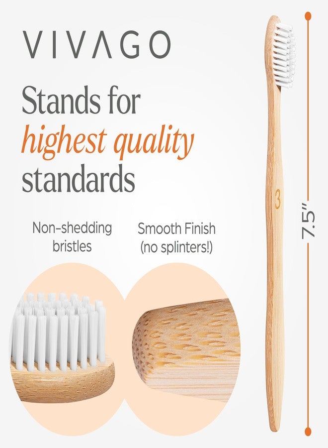 VIVAGO Extra Hard Toothbrushes for Adults - 10 Pack - BPA Free Hard Bristle Toothbrush - Extra Firm Bamboo Toothbrushes - Image 5