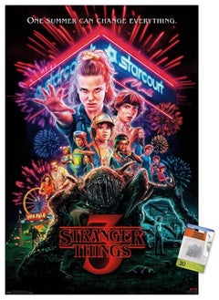 Trends International Netflix Stranger Things: Season 3 One Sheet Wall Poster With Push Pins  - Image 1