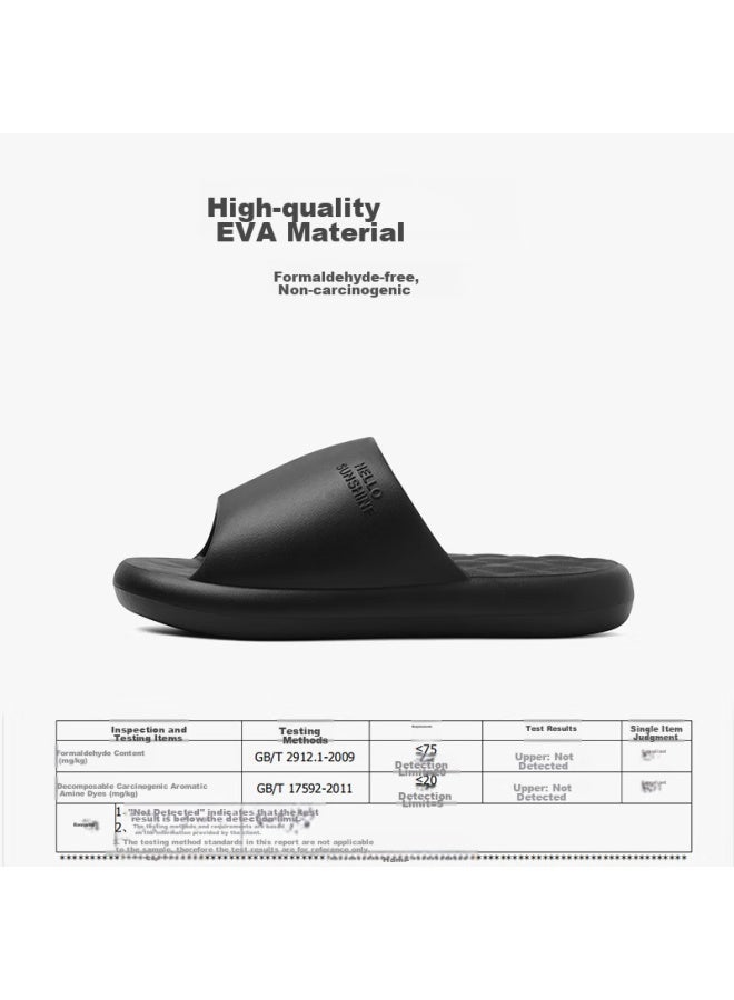 Lurad Home Thick-soled Soft-bottom Slippers For Men And Women, Comfortable Bathroom Sandals For Couples, Black, Size 39-40 - Image 5