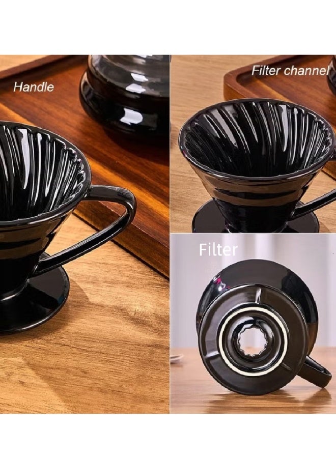 V60 السيراميك قطرة 1 ~ 4 كوب القهوة قطرة / صانع القهوة,السيراميك بطيئة إكسسوارات البيرة للمنزل,مقهى,مطاعم,نبرة نكهة قوية,حجم 02 - Image 5