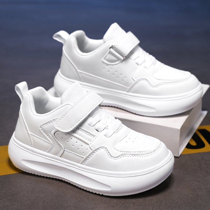 Boys' Shoes Spring Kidsren'S Sports Shoes, Medium And Large Kidsren'S White Shoes, Boys' Primary School Students' Soft-Soled Shoes - Image 5