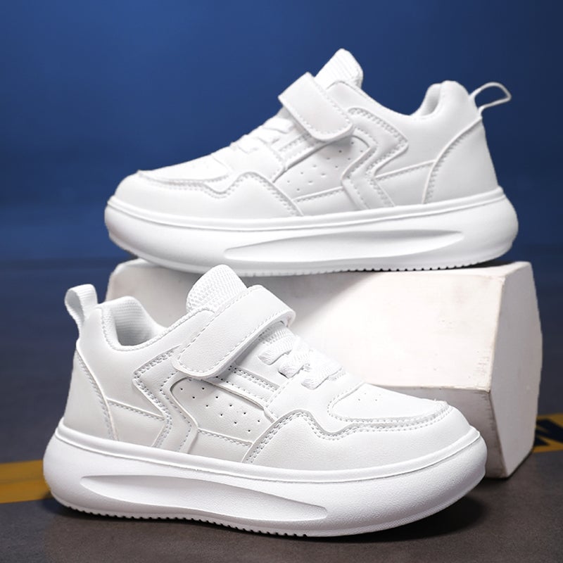 Boys' Shoes Spring Kidsren'S Sports Shoes, Medium And Large Kidsren'S White Shoes, Boys' Primary School Students' Soft-Soled Shoes - Image 4