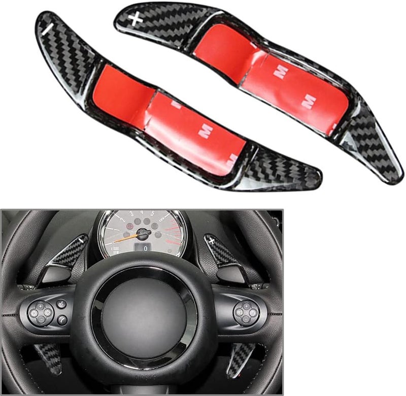 Cnoula11 Black Carbon Fiber Material Shift Paddles Extension, Shift Paddle Replacement For Mini Clubman, Hatch, Convertible, Coupe, Roadster, Countryman, Paceman - Image 4