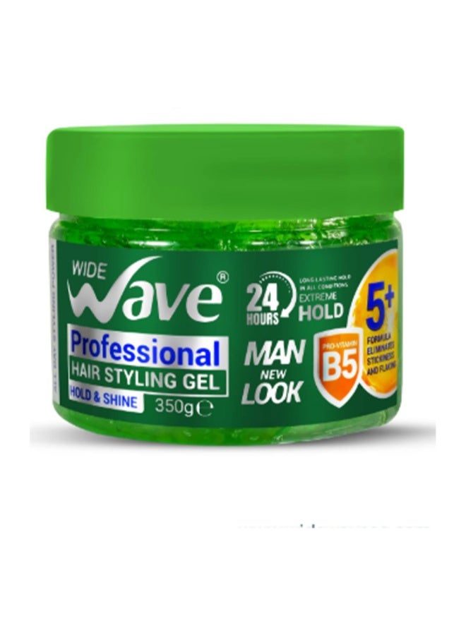 Wide Wave Professional Hair Styling Gel Green 350GM - Image 1