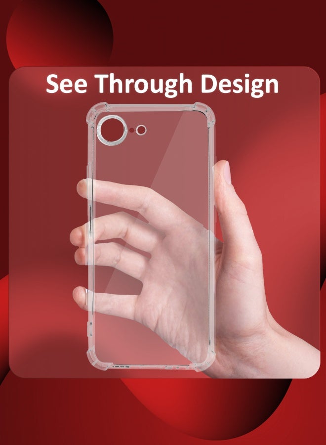 DUSALA iPhone 16E 3Packs Case TPU Gorilla Case Shockproof Slim Protective Cover with Two 3D Screen Protectors- Clear-3 - Image 5