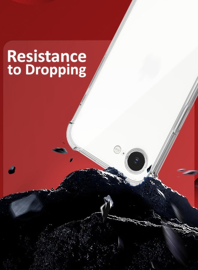 DUSALA iPhone 16E 3Packs Case TPU Gorilla Case Shockproof Slim Protective Cover with Two 3D Screen Protectors- Clear-3 - Image 3