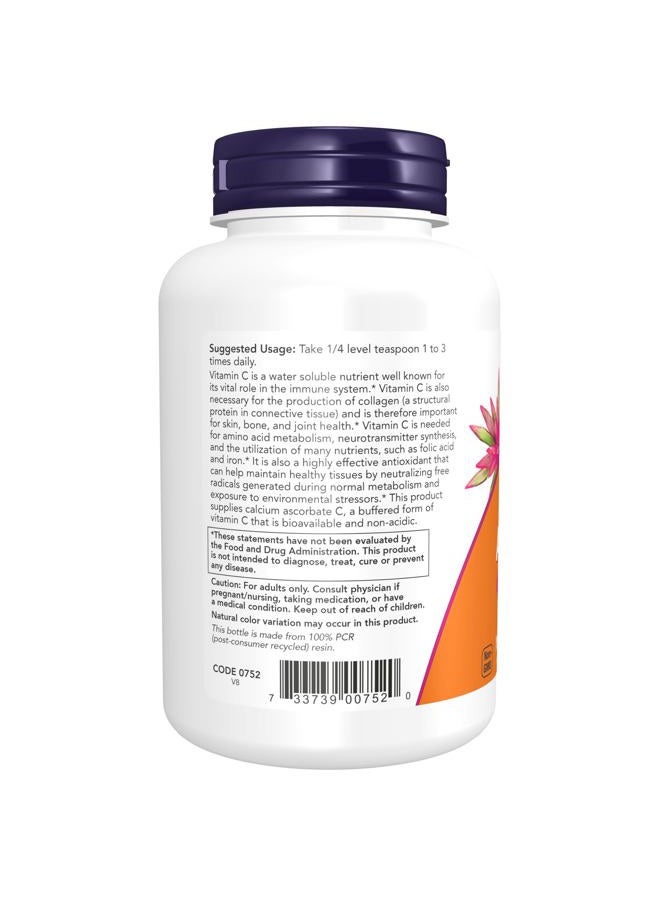 now Supplements, Calcium Ascorbate Powder, Buffered, Antioxidant Protection*, 8-Ounce - Image 3
