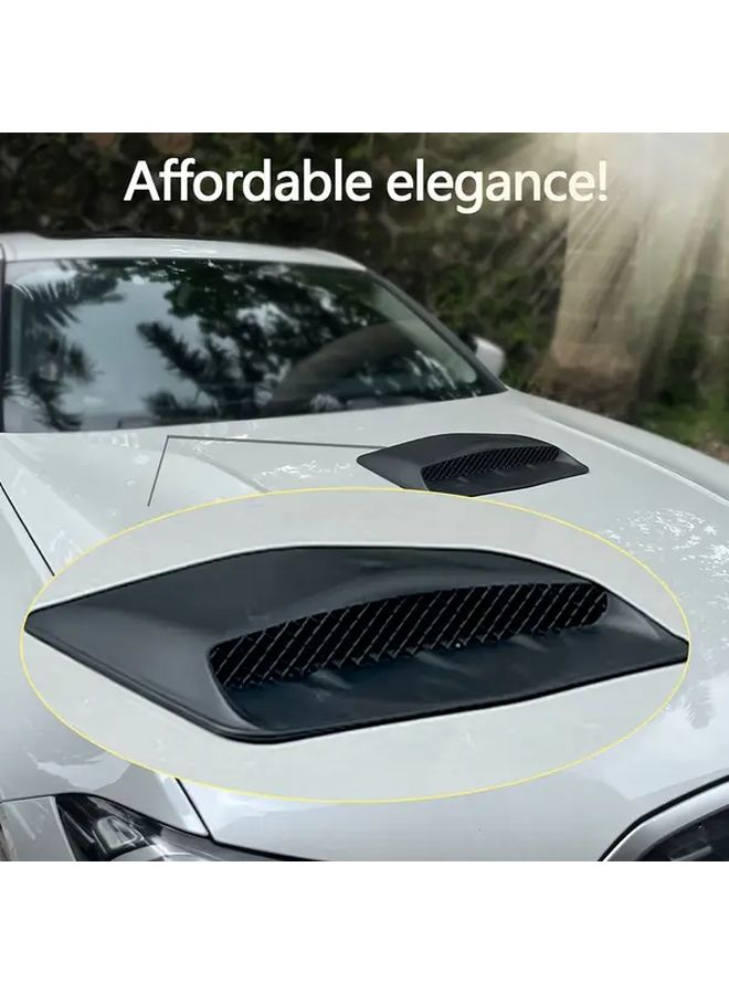 3D Glossy Shark Fin Engine Hood Decorative Vent Panel for Car Exterior Modification Style 5035 - Image 2
