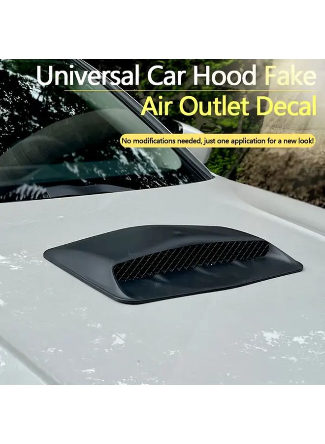 3D Glossy Shark Fin Engine Hood Decorative Vent Panel for Car Exterior Modification Style 5035 - Image 1