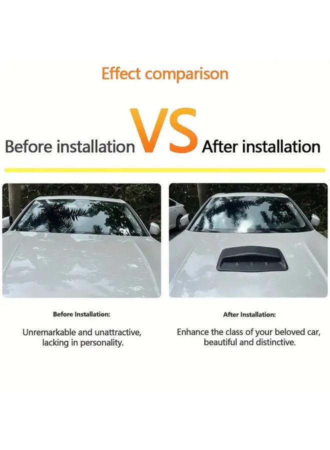 3D Glossy Shark Fin Engine Hood Decorative Vent Panel for Car Exterior Modification Style 5035 - Image 5