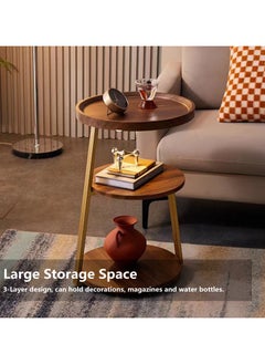 HXDream 3 Tier Side Table,End Table,Suitable for study, living room, bedroom  - Image 3