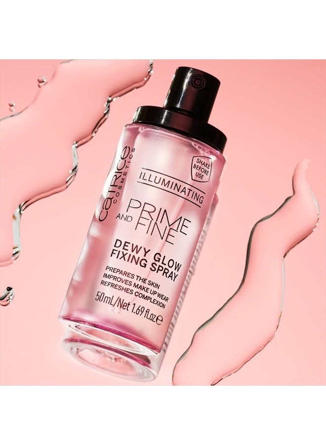 Catrice Prime & Fine Illuminating Dewy Glow Spray | Transparent and Fast Drying Fixing Spray| Paraben Free & Vegan | Cruelty Free (Pack of 1) - Image 5