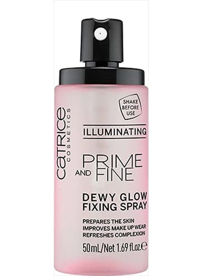 Catrice Prime & Fine Illuminating Dewy Glow Spray | Transparent and Fast Drying Fixing Spray| Paraben Free & Vegan | Cruelty Free (Pack of 1) - Image 2