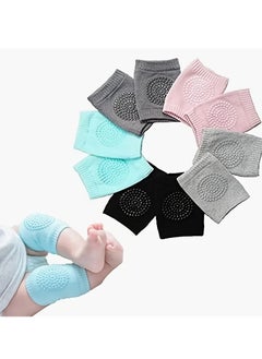 Little tots 5 Pairs Baby Crawling Anti Slip Knee Pads,Baby Knee Protectors Toddlers Leg Warmers Assorted Color  - Image 1