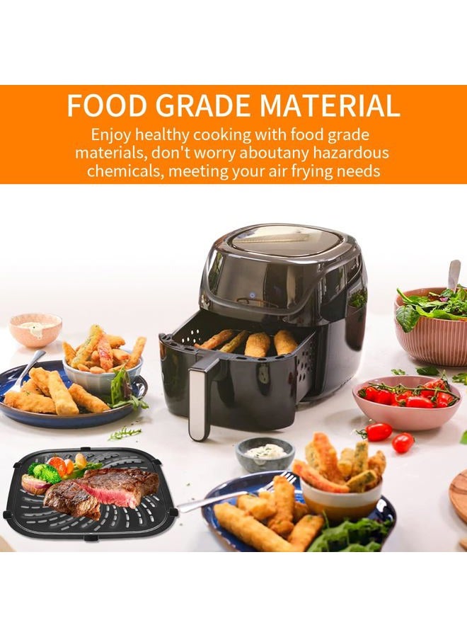 GWY Air Fryer Accessories for PowerXL Vortex Pro 8 QT Air Fryer, Oval Nonstick 10''*10''Air Fryer Replacement Parts Tray Basket Grill Pan Grill Plate Crisper Plate with Rubber Bumpers,Dishwasher Safe - Image 4