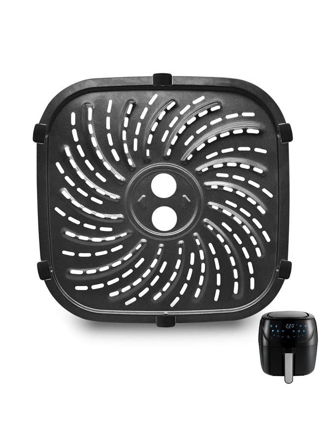 GWY Air Fryer Accessories for PowerXL Vortex Pro 8 QT Air Fryer, Oval Nonstick 10''*10''Air Fryer Replacement Parts Tray Basket Grill Pan Grill Plate Crisper Plate with Rubber Bumpers,Dishwasher Safe - Image 1