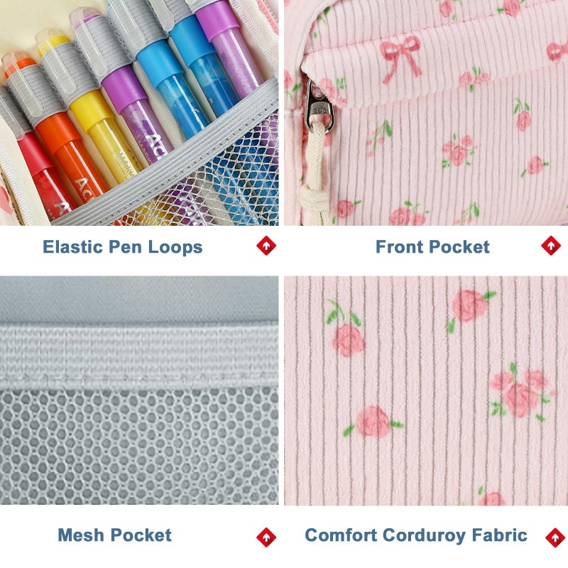Bluboon Big Capacity Pencil Case Pencil Pouch Pen Case School Supplies Cute Pencil Box Pencil Bag for Teen Girls Boys Women Man - Image 3