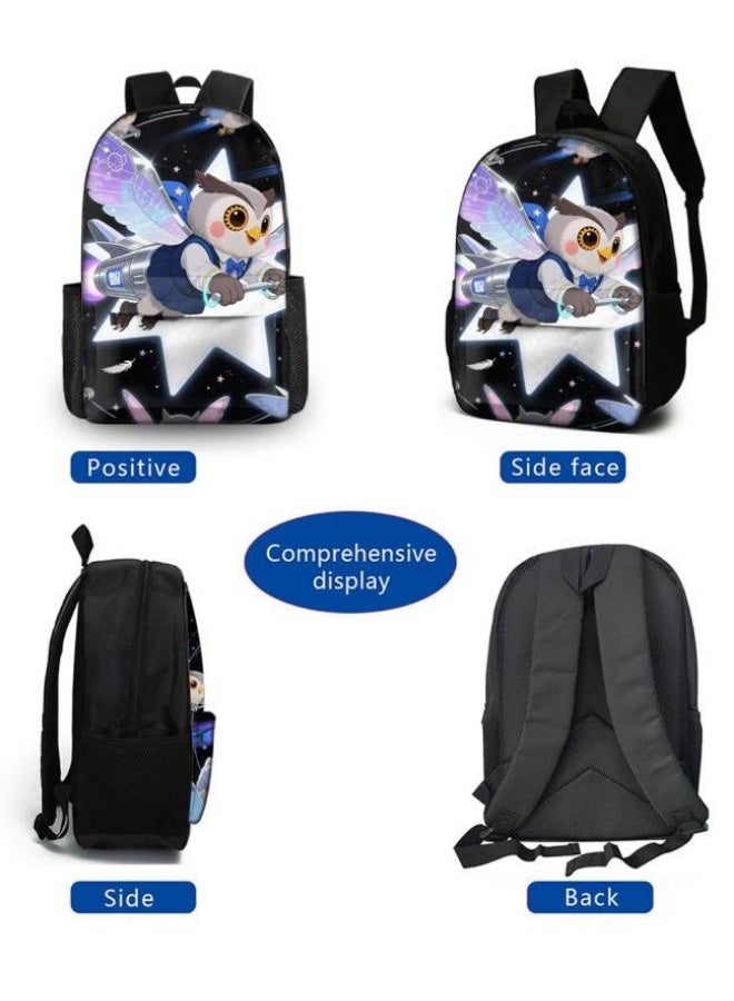 Bright Li Fire Backpacks + handbags + stationery bags | Back-to-school season/festival gifts | Cartoon bag three-piece set, easy to deal with various occasions (available for students, children, friends outings, mountain climbing, school, etc.) - 16 - Image 3