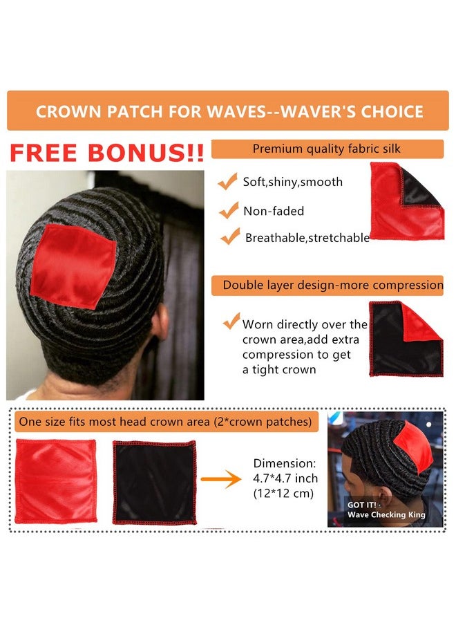 Himoswis - Wave Brush For Men 360 Curved 360 Wave Brushes Kit Medium Hard And Durag Set Stocking Wave Caps For Men 360 Crown Patch For 360 Waves 7 In 1 Wave Starter Kit Men Hair Waves Set B - Image 1