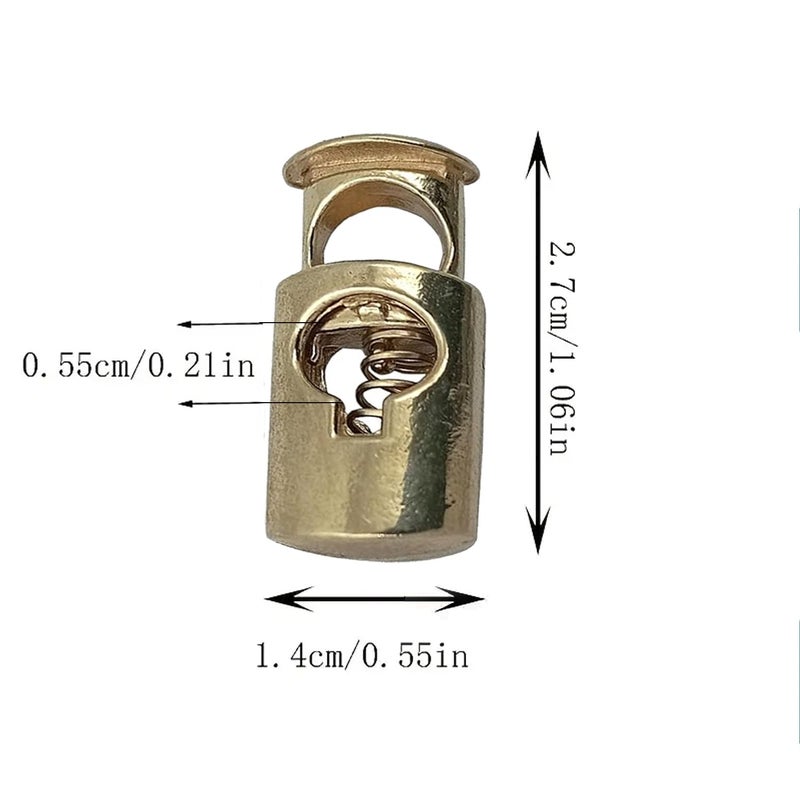 Aakriti Metal Spring Drawstring Stopper Single Hole Heavy Duty Cord Stop Toggle Fastener Slider Lock End for Bag Jacket and other Drawstring Bags - Image 3