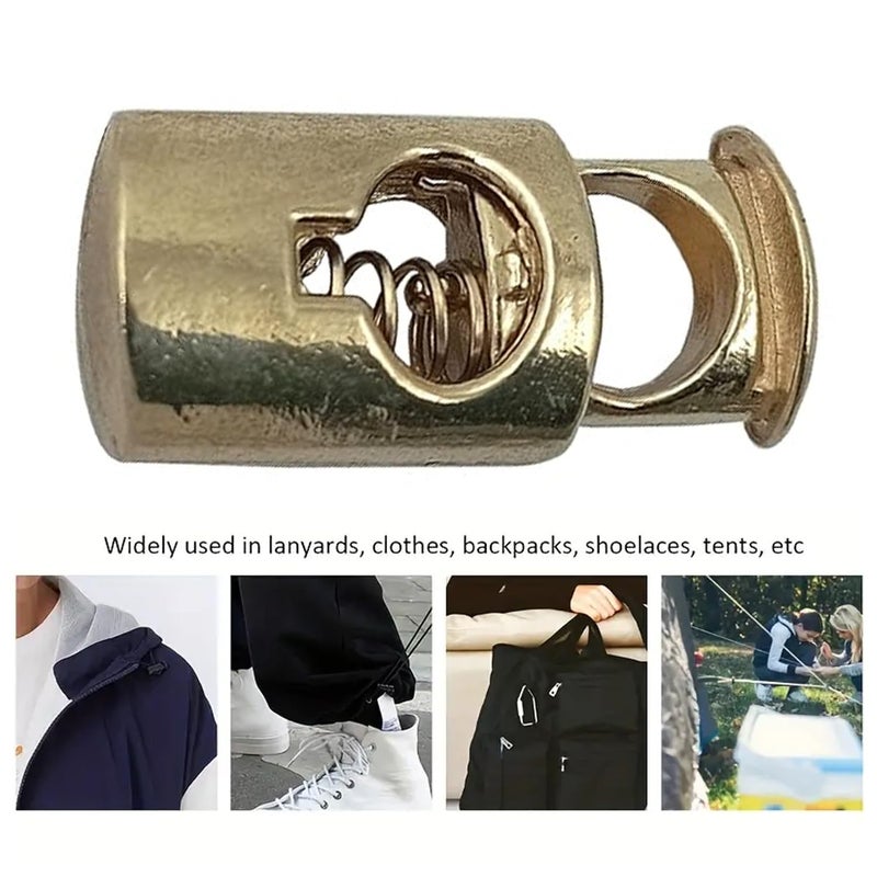 Aakriti Metal Spring Drawstring Stopper Single Hole Heavy Duty Cord Stop Toggle Fastener Slider Lock End for Bag Jacket and other Drawstring Bags - Image 5