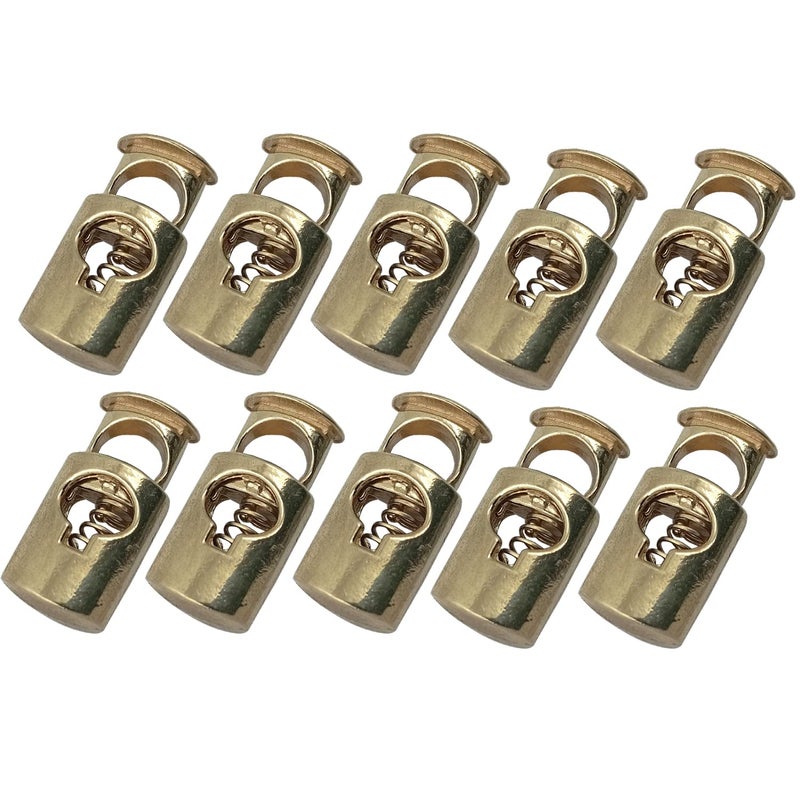 Aakriti Metal Spring Drawstring Stopper Single Hole Heavy Duty Cord Stop Toggle Fastener Slider Lock End for Bag Jacket and other Drawstring Bags - Image 1