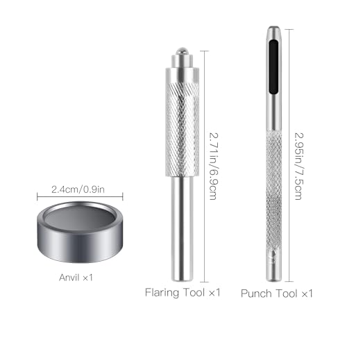 Moocci 40 Pieces (10 Sets) Snap Fastener Kit Tool 5/8 inches (15mm) Snap Button kit Snaps for Leather Snap Fasteners Kit for Leather Stainless Snaps Button for Bag, Jeans, Clothes, Fabric（Bronze） - Image 3