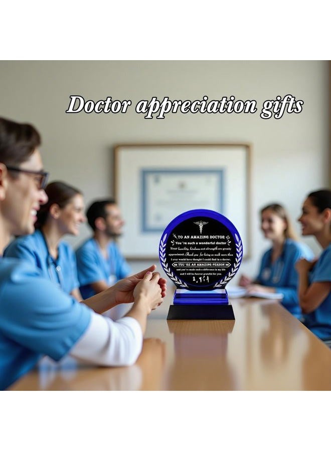 Qianwei Doctor Gifts for Women Men Crystal Doctor Appreciation Plaque with Colorful Base Best Doctor Gifts Crystal Thank You Doctor Gifts for Doctors' Day - Image 5