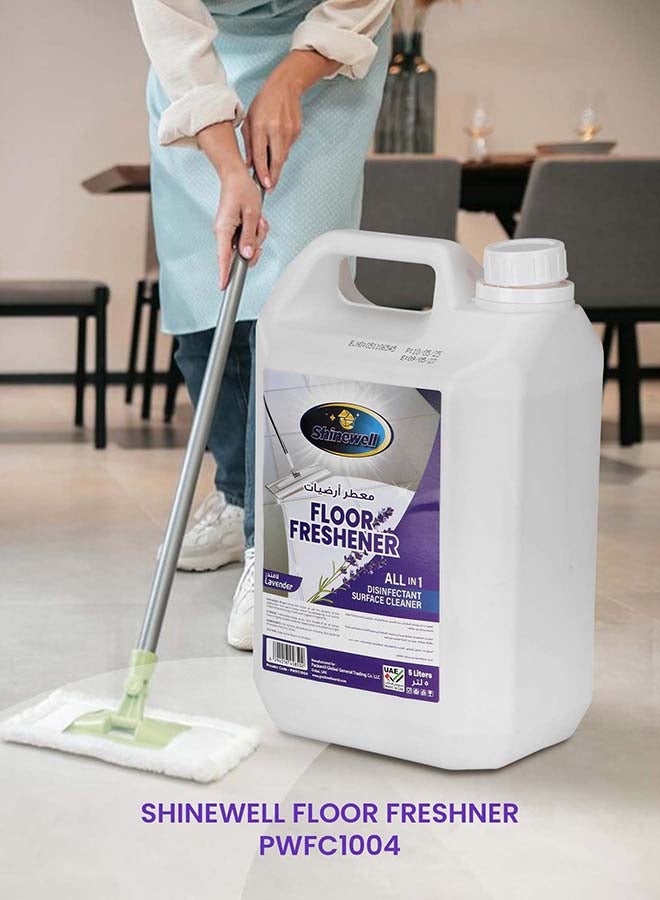 Shinewell Floor cleaner Disinfectant 5 liter Floor Cleaner Liquid, Lavender Fragrance all purpose cleaner - Image 3