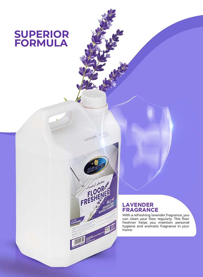 Shinewell Floor cleaner Disinfectant 5 liter Floor Cleaner Liquid, Lavender Fragrance all purpose cleaner - Image 4