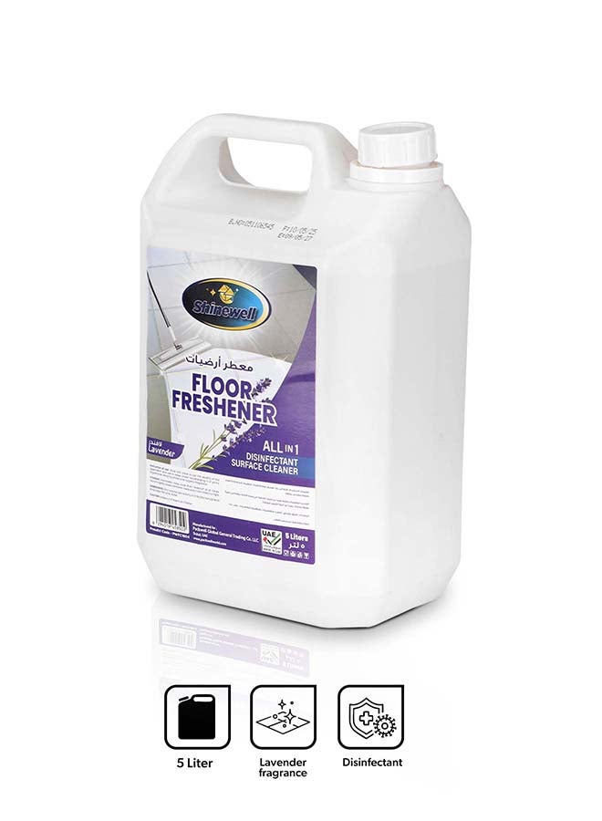 Shinewell Floor cleaner Disinfectant 5 liter Floor Cleaner Liquid, Lavender Fragrance all purpose cleaner - Image 1