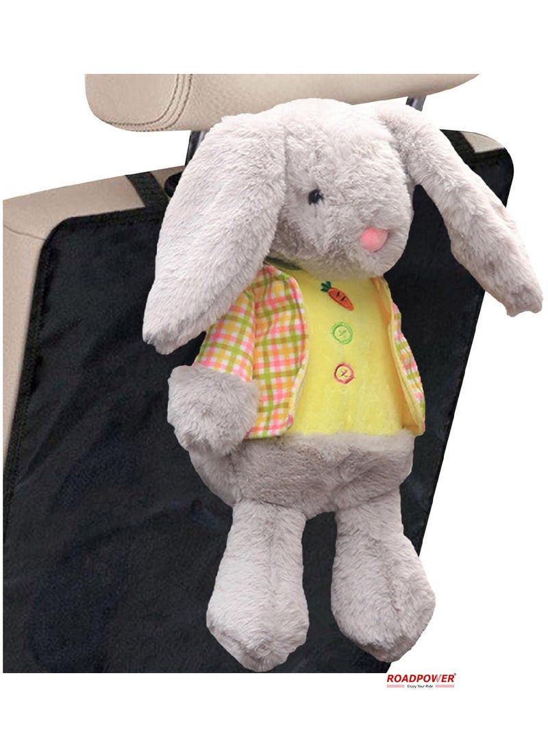 RoadPower Cute Bunny Car Tissue Box Holder Soft Plush Animal Tissue Dispenser Hanging Pouch Napkin Holder Rabbit Paper Storage Box For Car Home Bathroom 2 Pack - Image 5