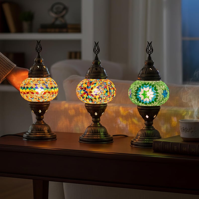 DEMMEX DIY Turkish Moroccan Mosaic Lamp Making Kit â€“ No Grout â€“ Fun, Easy, No Experience Required â€“ Complete Mosaic Art & Craft Project Kit for Adults & Teens â€“ Make Your Own Table Lamp (Turquoise) - Image 5