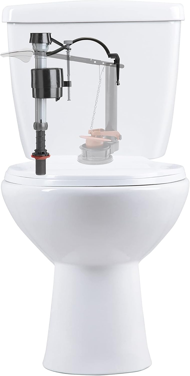 Fluidmaster K-400A-5004 Universal Toilet Fill Valve and 2 in. Toilet Flapper Repair Kit - Image 2