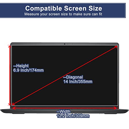 Saco 14 Inch Anti Glare Anti Blue Light Screen Guard Compatible for HP Pavilion 14,Acer Aspire 14,Lenovo Ideapad 14,Thinkpad 14,ThinkBook 14,Asus Vivobook 14,Dell 14, MSI 14 Inch Laptop [16:9 Ratio] - Image 2